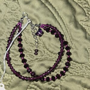 Elegant Purple Beaded Bracelet
